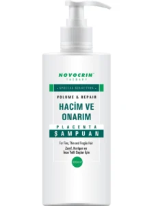 Novocrin Placenta Hacim ve Onarım Şampuanı 300 ml — eczane kalitesi profesyonel saç bakım şampuanı 300 ml