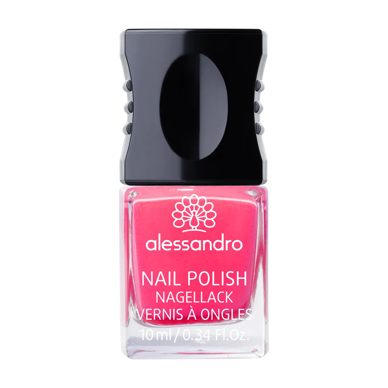 Alessandro Oje Neon Pink 77-142 10 ml — vegan ve 18 içermez profesyonel oje, 10 ml