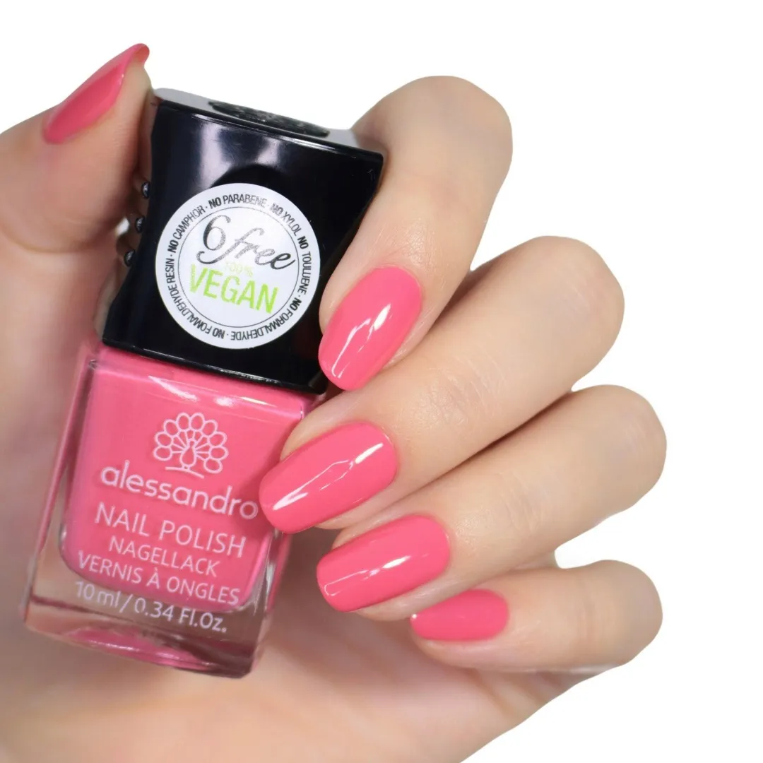 Alessandro Oje Neon Pink 77-142 10 ml — fırça ve fiş detayı
